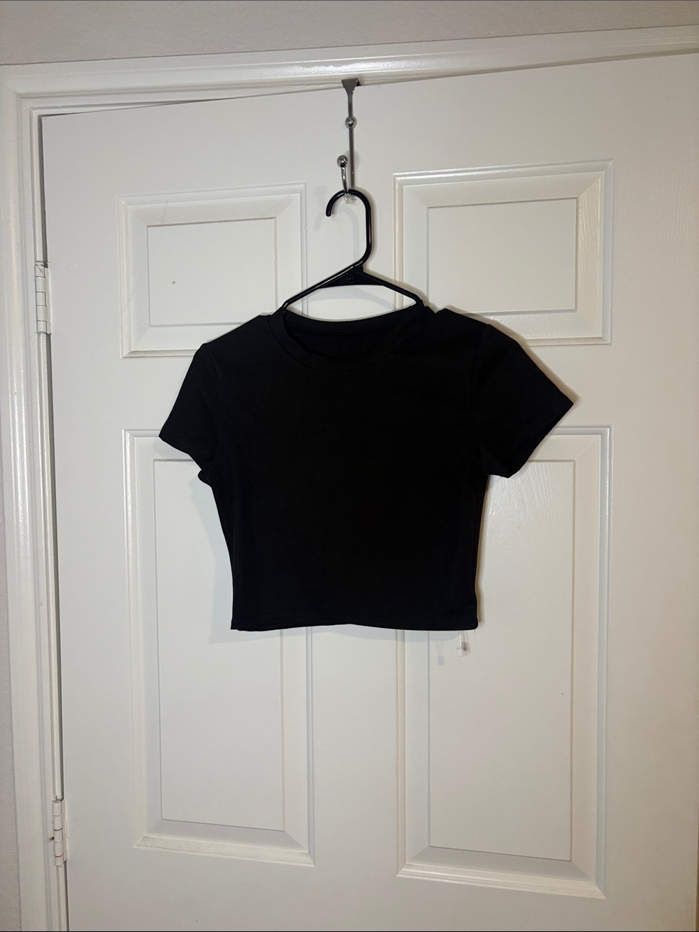 Classic Black Crop Tee - Women's Casual Top